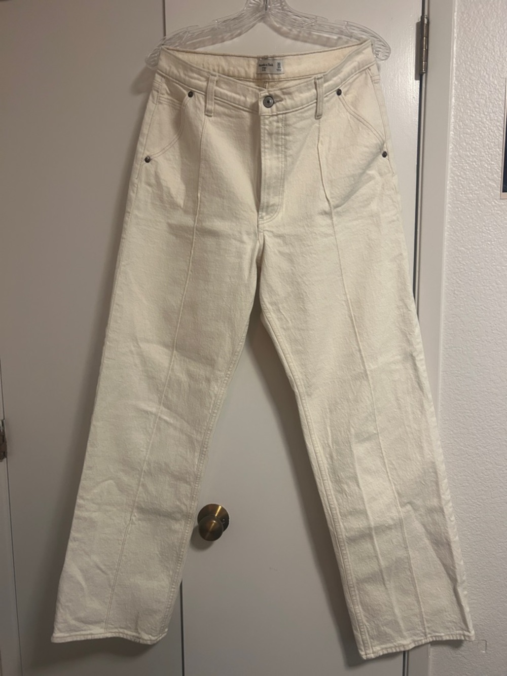 Mid rise Baggy Abercrombie jeans 30 L cream